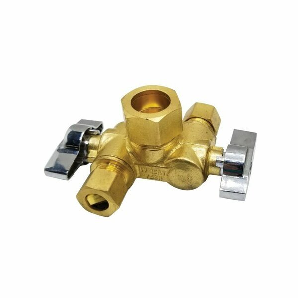 5/8 Inch Comp x 3/8 Inch Comp x 3/8 Inch Comp Dual Outlet/ Dual, Thrifco Plumbing, Mfr#: 4406791
